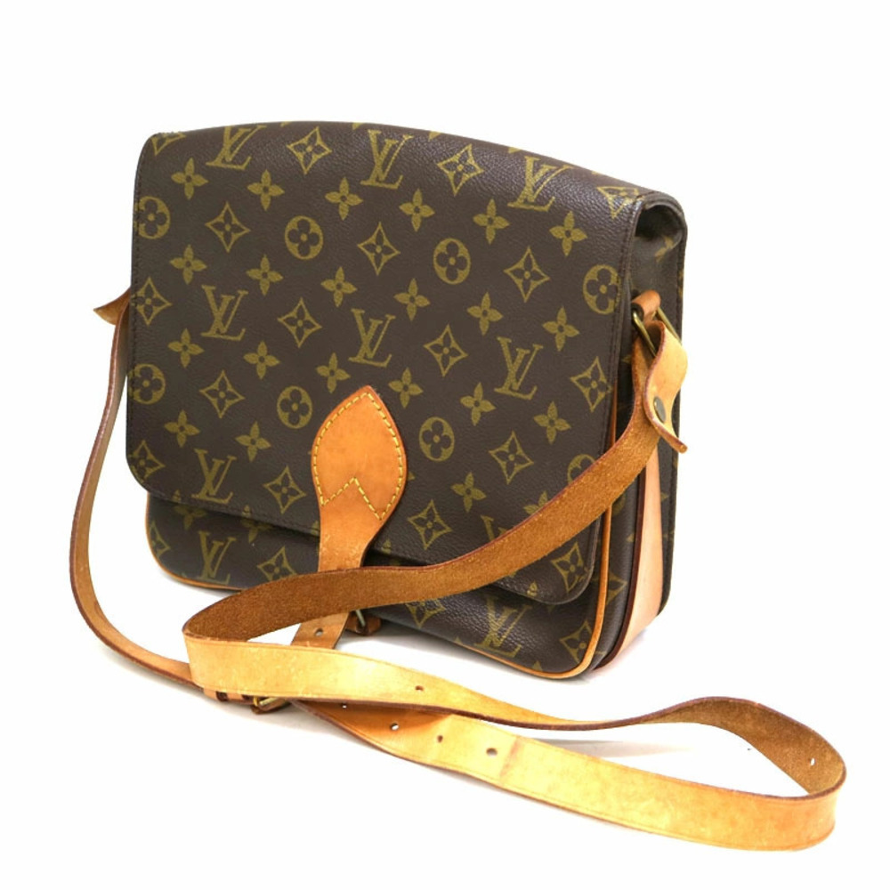LOUIS VUITTON Cartouchiere Shoulder Bag Monogram Canvas Brown